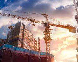 Construction Industry, Industry, Building - Activity, Construction Frame, Sunset